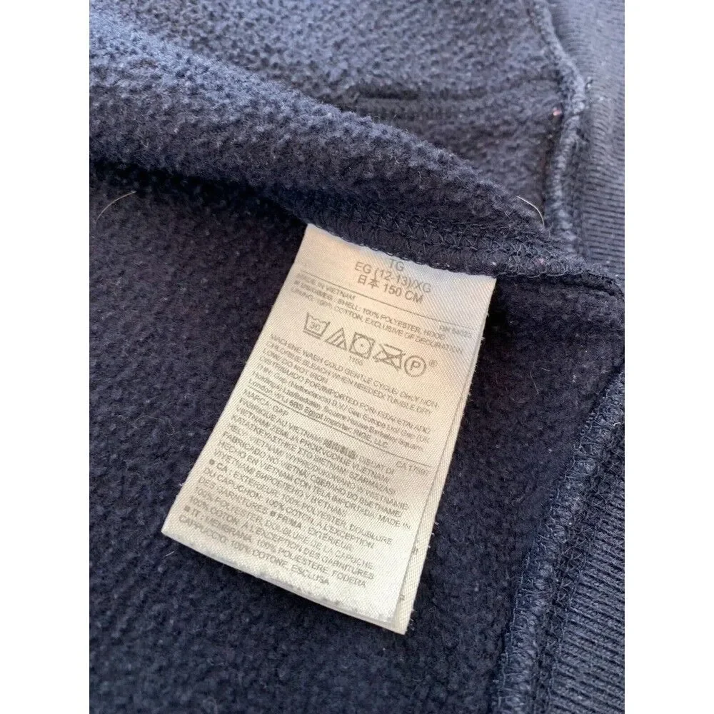 Vintage Gap Kids Fleece Hoodie Size XL Full Zip Classic Spell Out Long Sleeve
